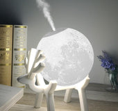 Creative moon multi-function USB atmosphere night light humidifier