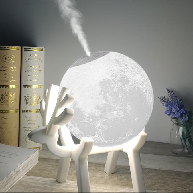 Creative moon multi-function USB atmosphere night light humidifier