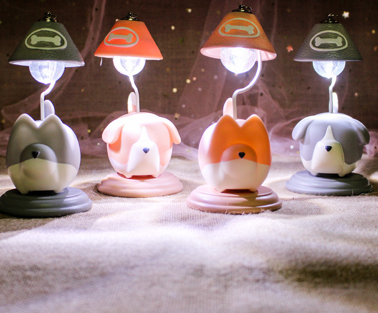 Cute tofu dog night light home decoration furnishings living room bedroom children room decoration creative