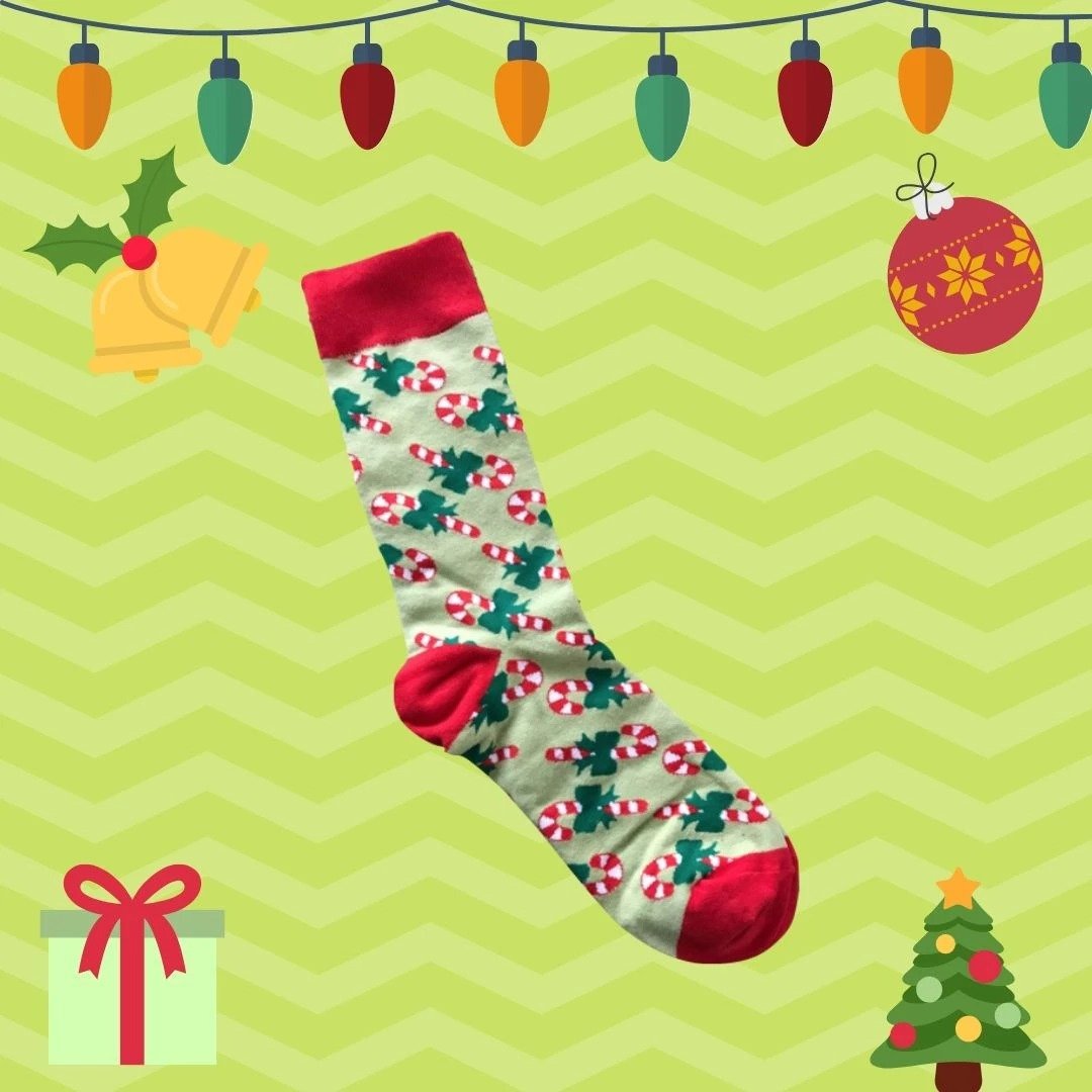 Christmas Candy Cane Socks
