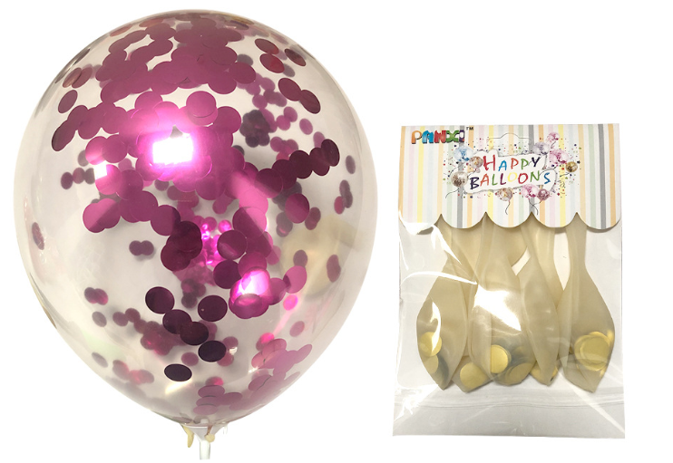 12-inch transparent dot paper balloon color gold sequins birthday paper circular Balloon Wedding Decoration