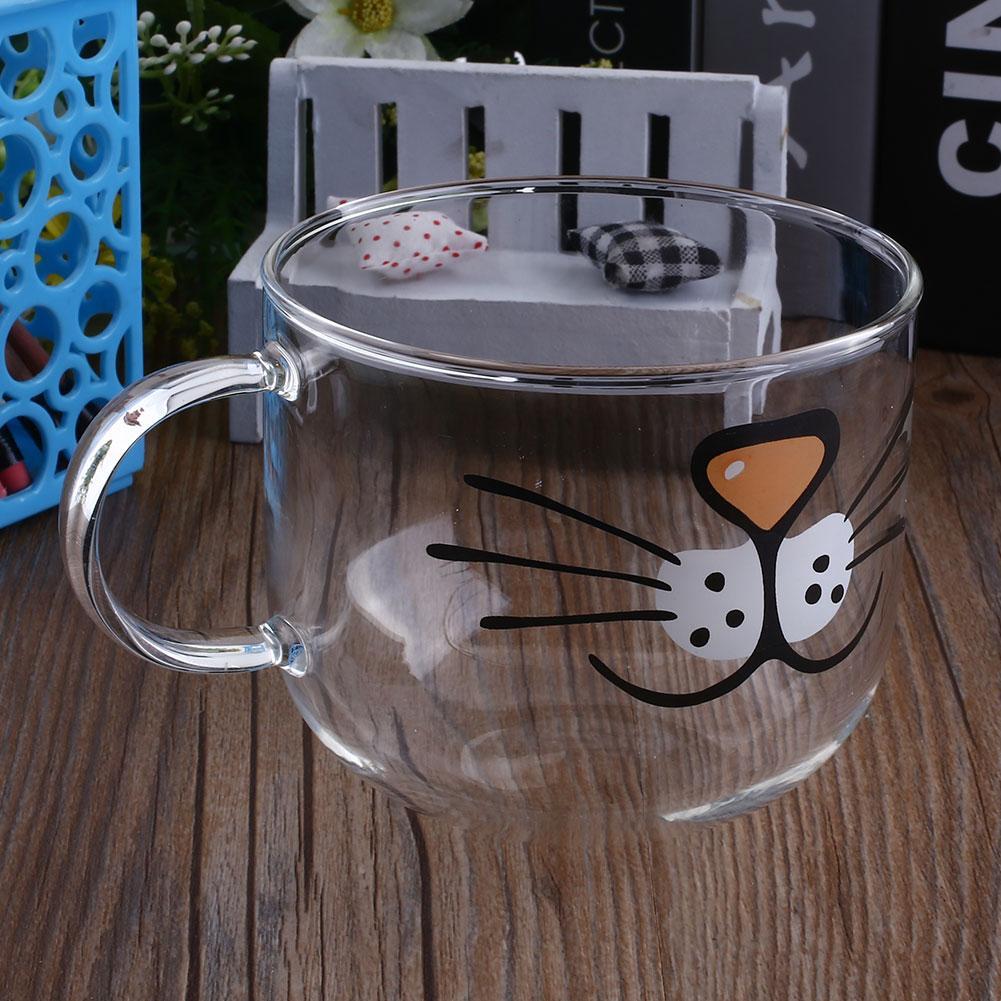Funny cat beard gift big glass