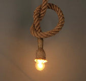 American country personalized braided chandelier retro creative living room bedroom restaurant hemp chandelier lighting