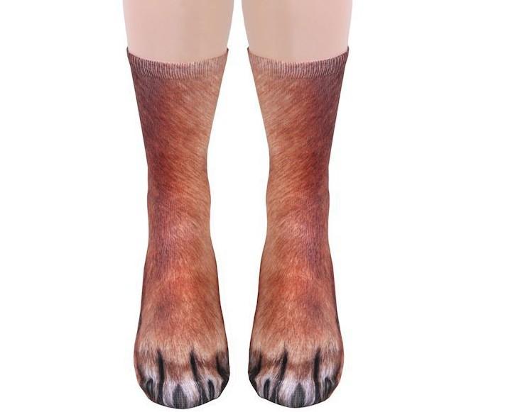 Unisex Adult Animal Paw Crew Socks