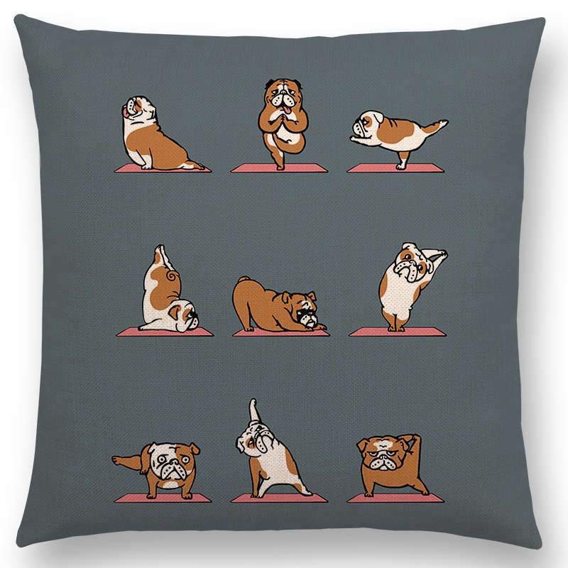 Dog animal printed pillow case