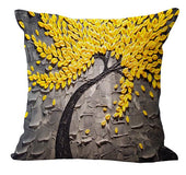 Oil painting cotton and linen pillowcase