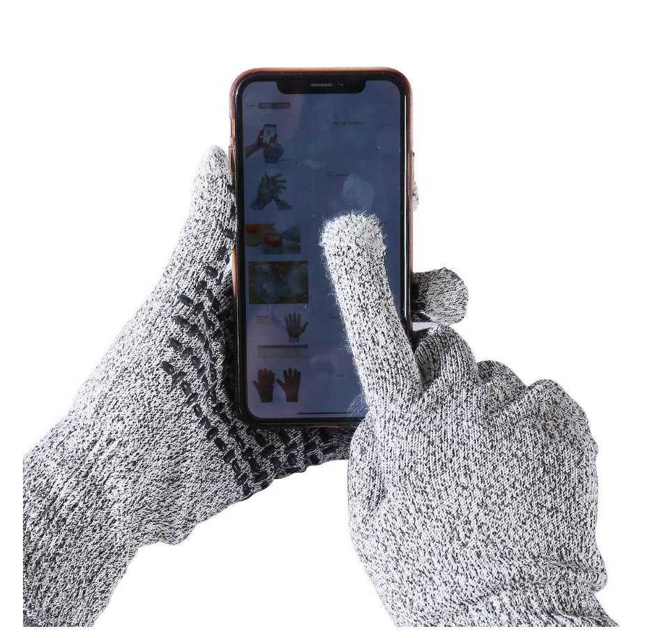 Three-finger touch screen cut-proof gloves