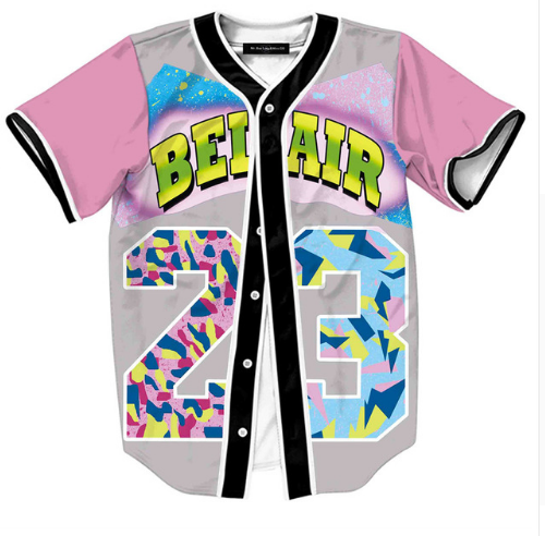 Breasted 3D Shirt Baseball Jersey