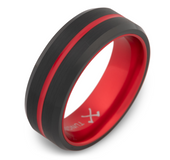 Fire Stripe Tungsten Carbide Ring