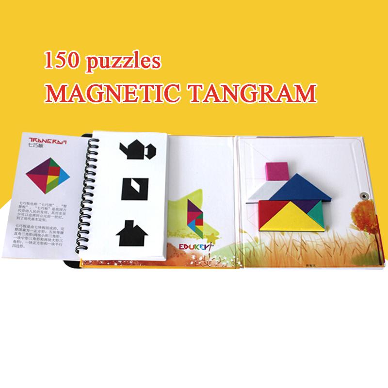 Educational toys wooden magnetic jigsaw puzzle