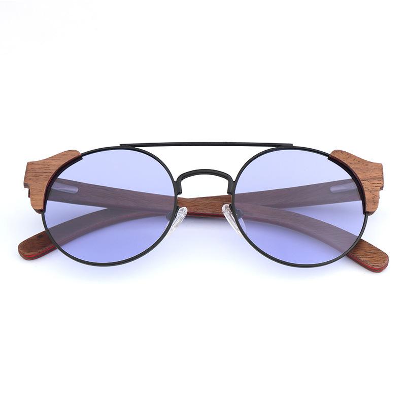 Retro round framed sunglasses