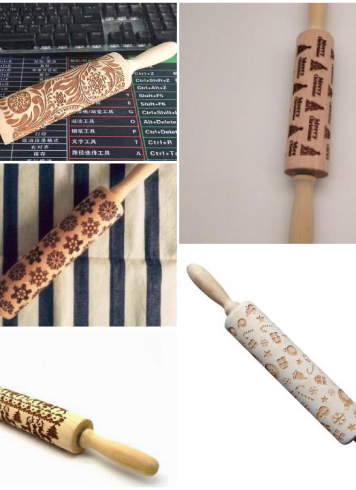 Rolling Pin Christmas Embossing