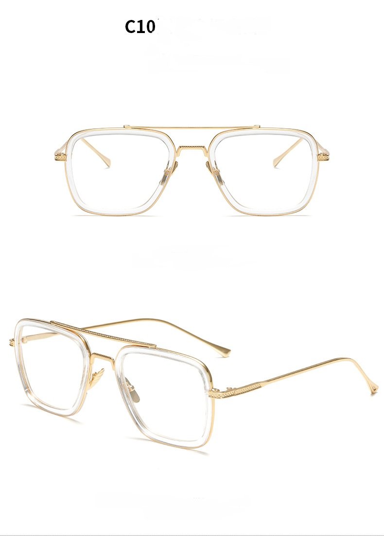 Fashion Sunglasses Men Metal Square