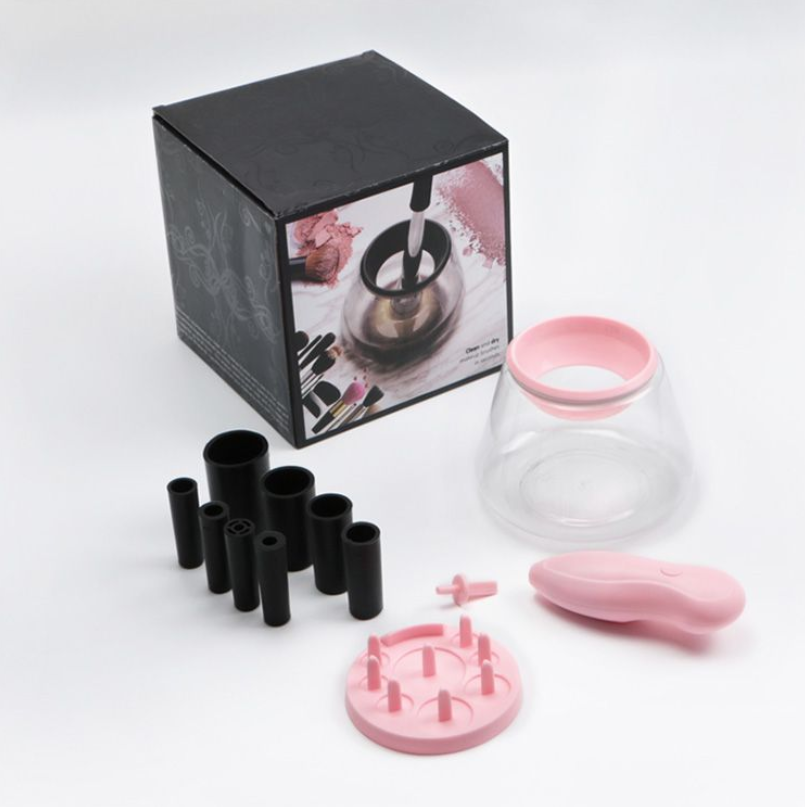 Set de limpiador de pinceles de maquillaje eléctrico