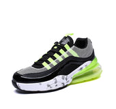Air cushion sports shoes men's flying woven running shoes lightweight breathable large size men's shoes