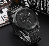 Fashion Skull Watch Men Luxury Unique Punk 3D Waterproof Stainless Steel Quartz Creative Sports Male Clock