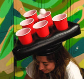 One Set Inflatable Ping Pong Cup Holder Hats Rings Toss Game Fun Lawn Toys Throwing Adult Kids Ferrule Tools With 2pcs Ball