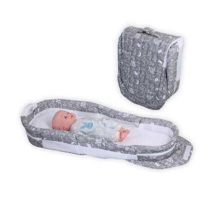 Crib bed diaper table with music portable sleeping basket