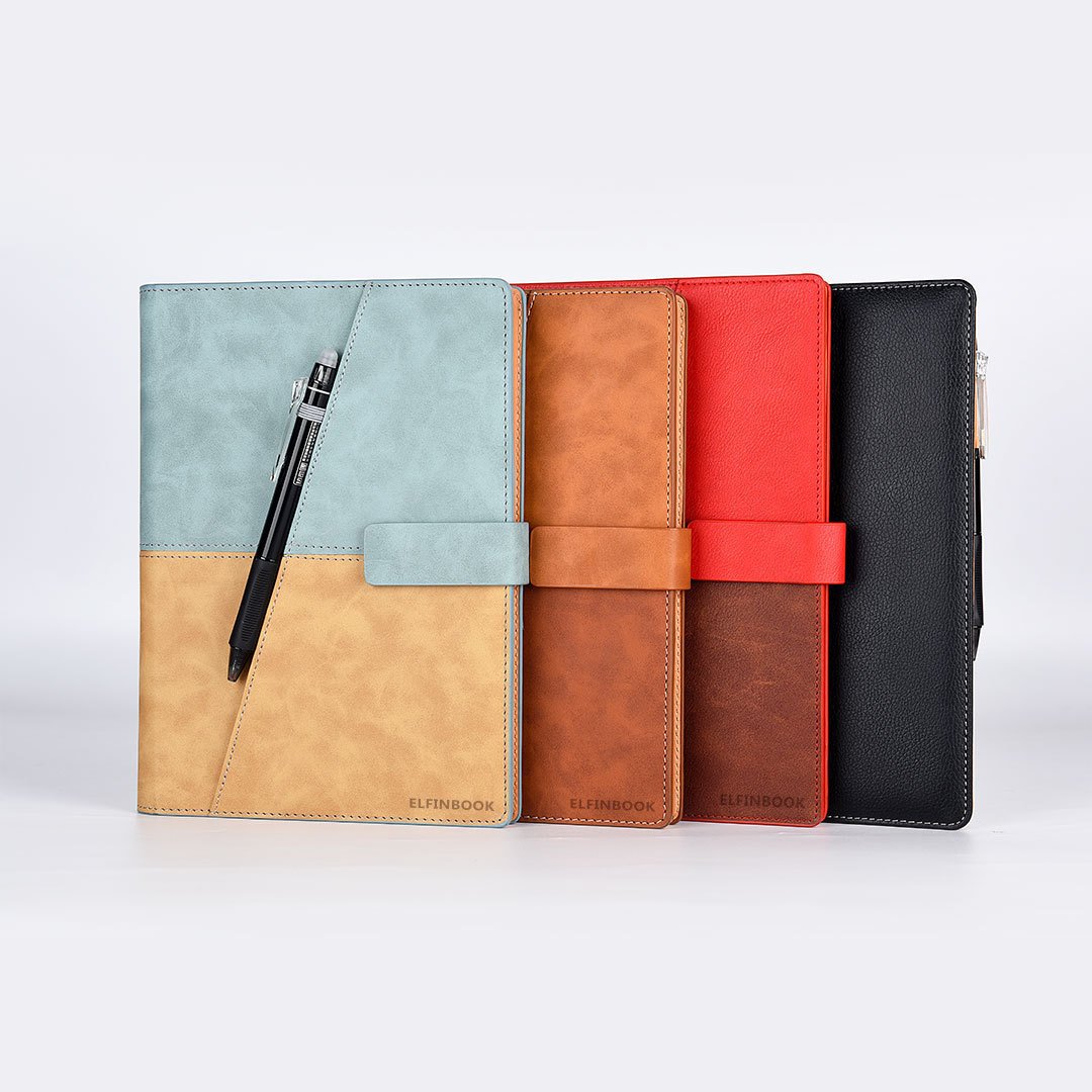 Elfinbook X leather surface App backup management smart paper notebook repeatable writing painting handwriting