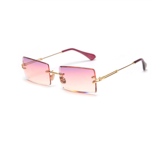 Rimless Rectangle Sunglasses Square