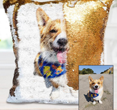 Funda De Almohada Con Lentejuelas Con Foto Personalizada