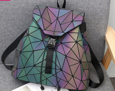 Handbag geometric luminous backpack