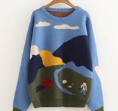 field wind illustrations double knit knitwear sweater