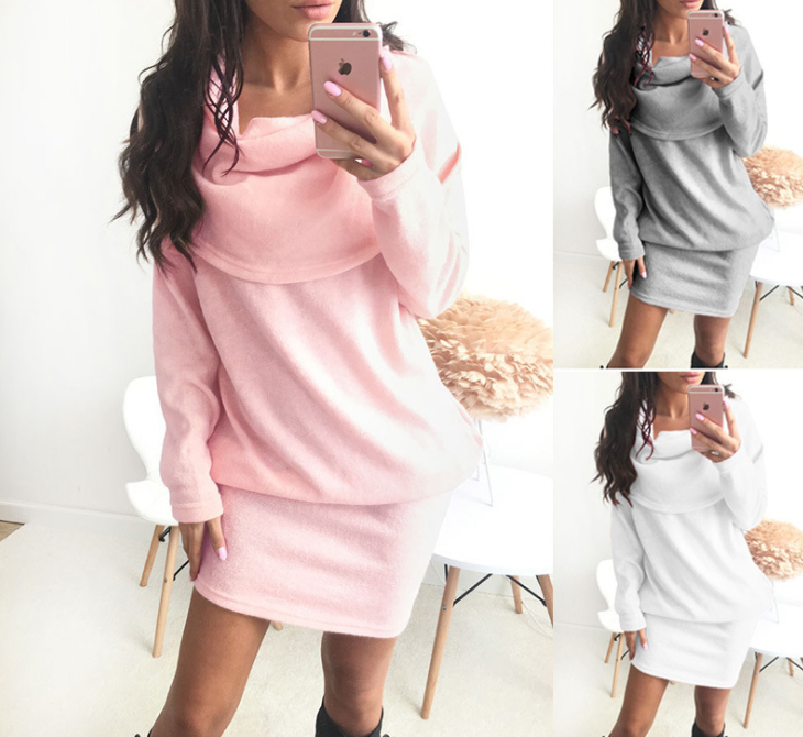 autumn and winter fashion dress popular anti-collar sweater