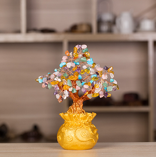 Crystal Lucky Tree Money Bag Tree Money Tree Creative Fashion Home Decoration Desktop Decoration