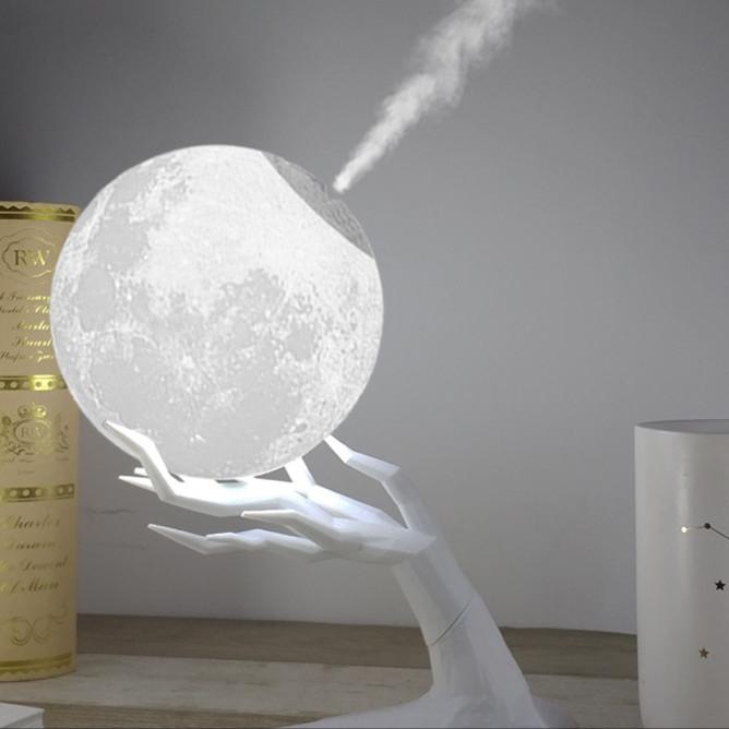 Creative moon multi-function USB atmosphere night light humidifier