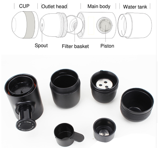 Mini máquina de expresso portátil