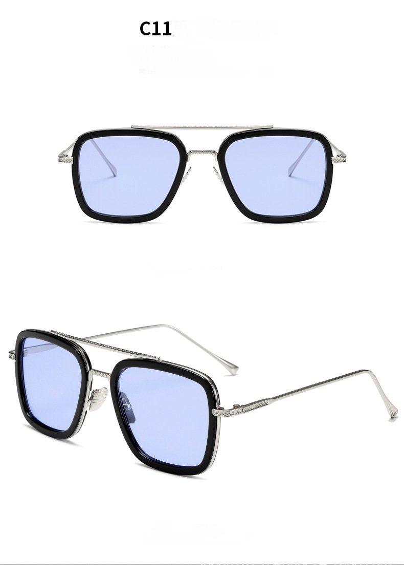 Fashion Sunglasses Men Metal Square