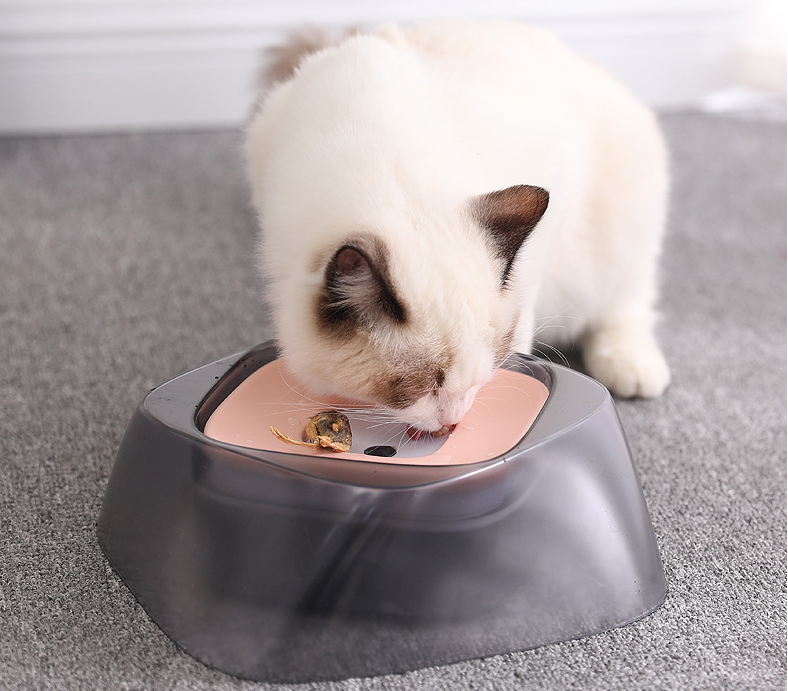 Diamond pet floating bowl detachable non-wet mouth water bowl