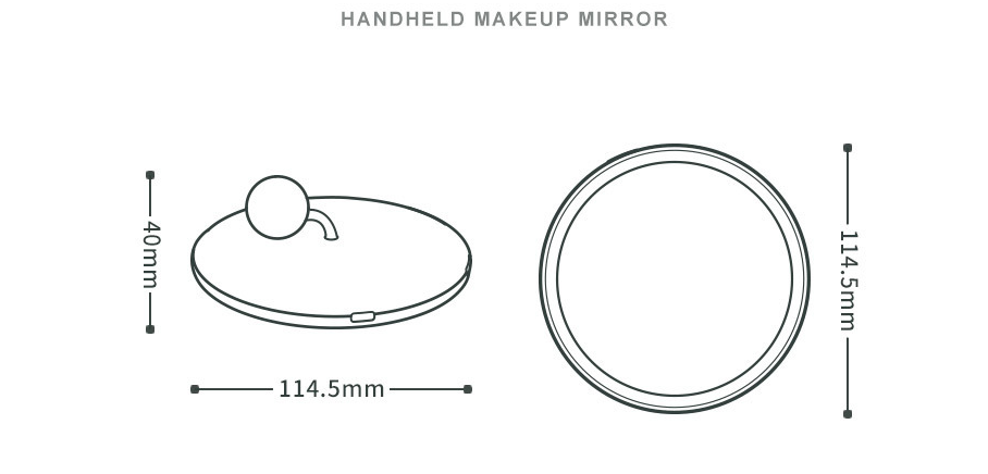 Cosmetic Makeup Led light Mini Mirror