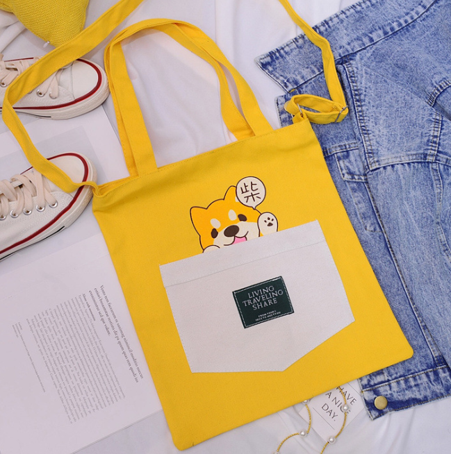 Creative student canvas bag