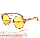 Retro round framed sunglasses