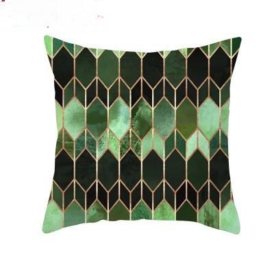 Green marble pillow case