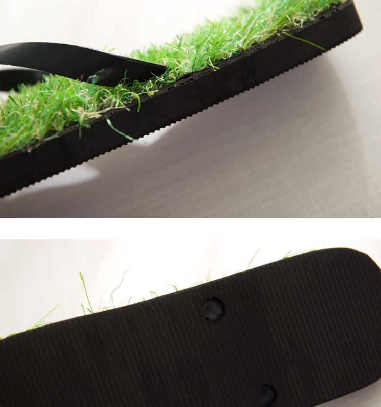 Green Grassy Flip Flops