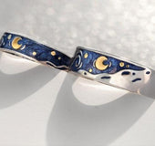 Moon star canvas resizable ring