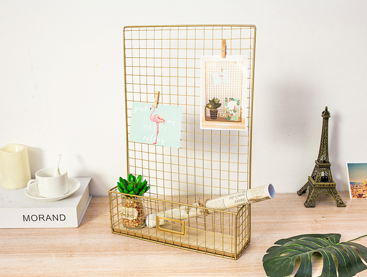 Nordic style wrought iron rack storage wall hanging clothing store cafe shop wall mural creative decorative frame
