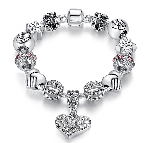 Pulsera DIY 925 cristal plata