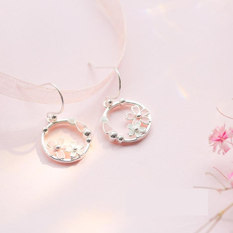 Cherry Blossom Loop Earrings