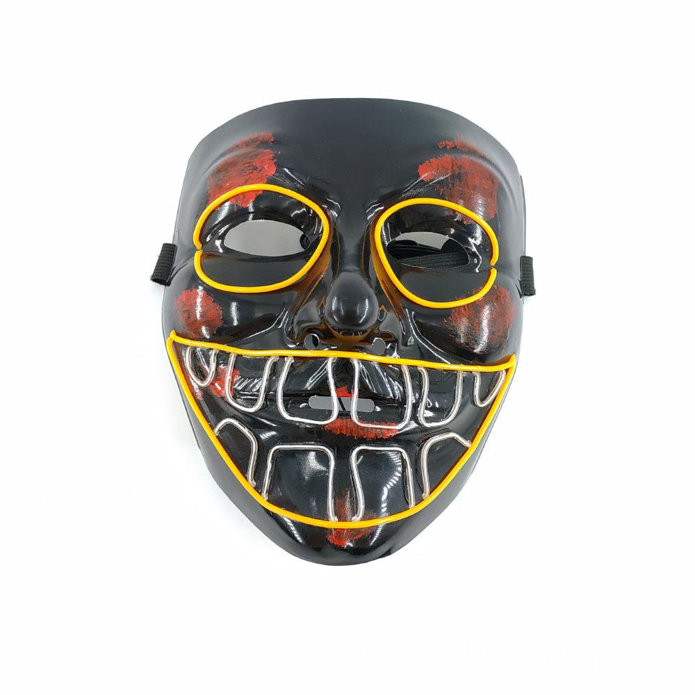 Halloween Glowing Mask Sound Activated Light Up Scary Mask