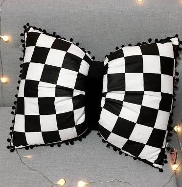 Lovely ball bow tie pillow blanket Nordic ins bedside sofa cushion pillow quilt
