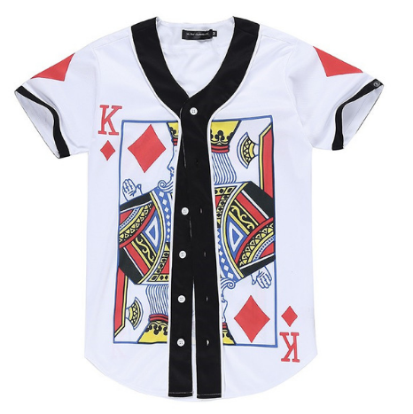 Breasted 3D Shirt Baseball Jersey
