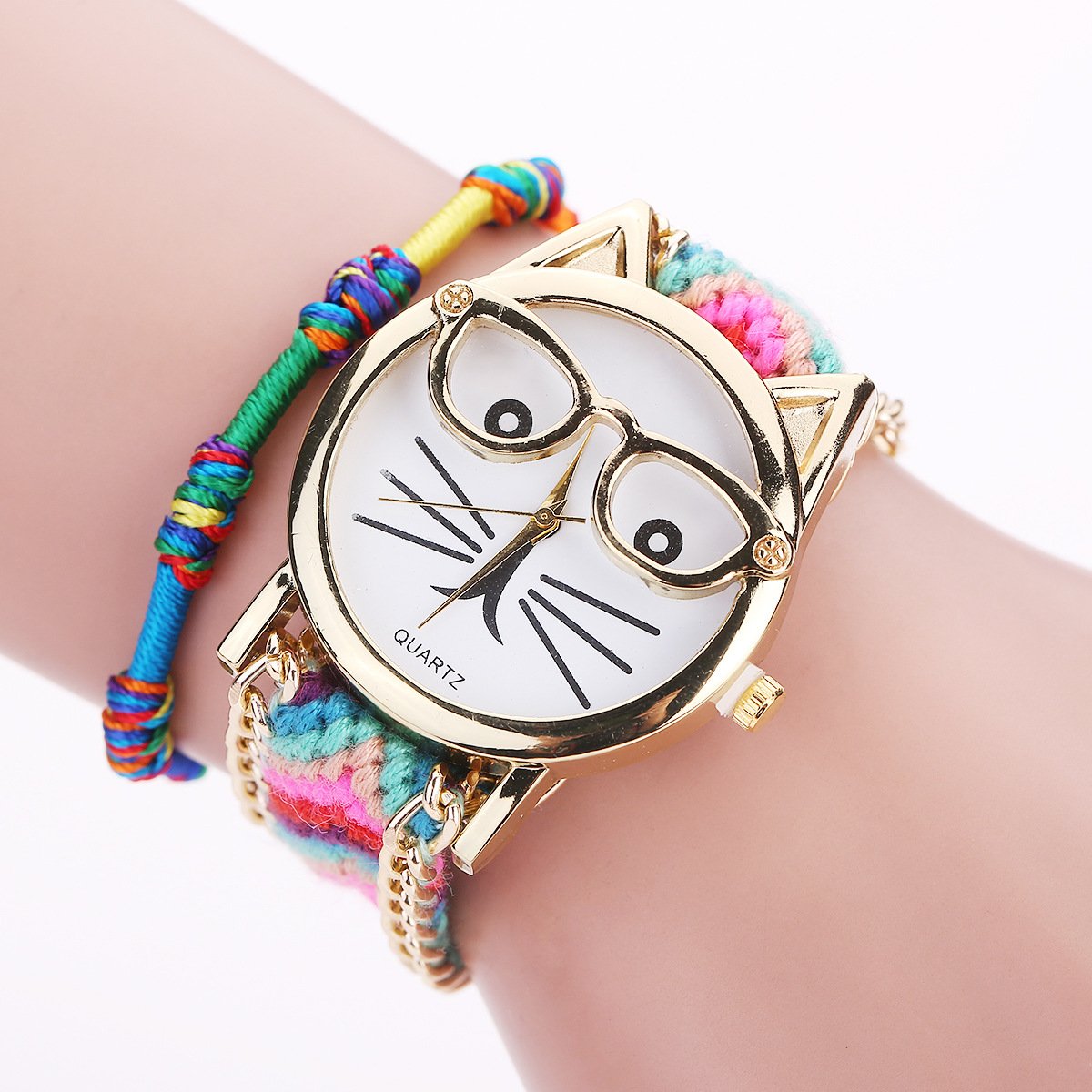 Cara gato pulsera reloj