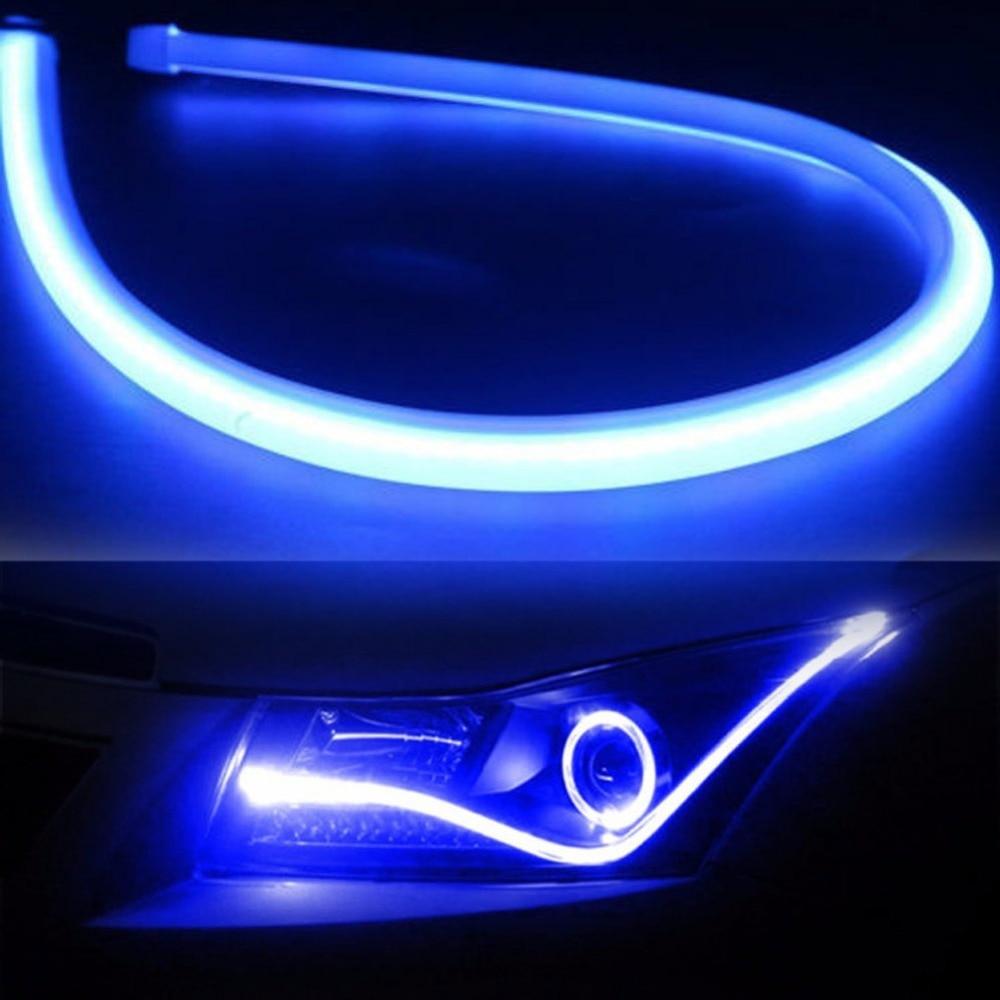 2Pcs 45cm/60cm Flexible Car Soft Tube LED Strip Light Angel Eye