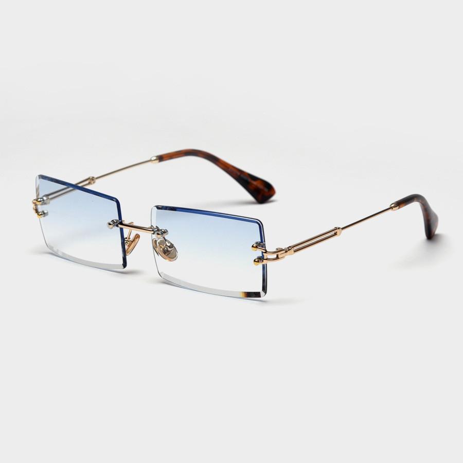 Rimless Rectangle Sunglasses Square
