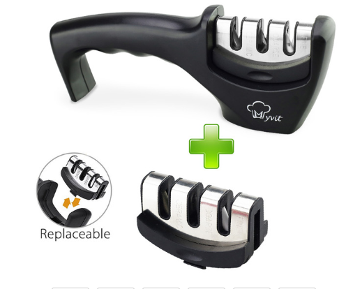 Afilador de cuchillos rápido de 3 etapas