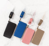 Mirror leather case with hanging lanyard  | IPhone